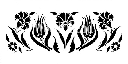 TULIP BORDER STENCIL